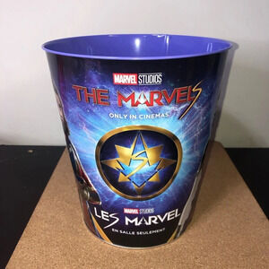 Marvel Studios The Marvels Movie Popcorn Tin 8x7.5” New Never Used